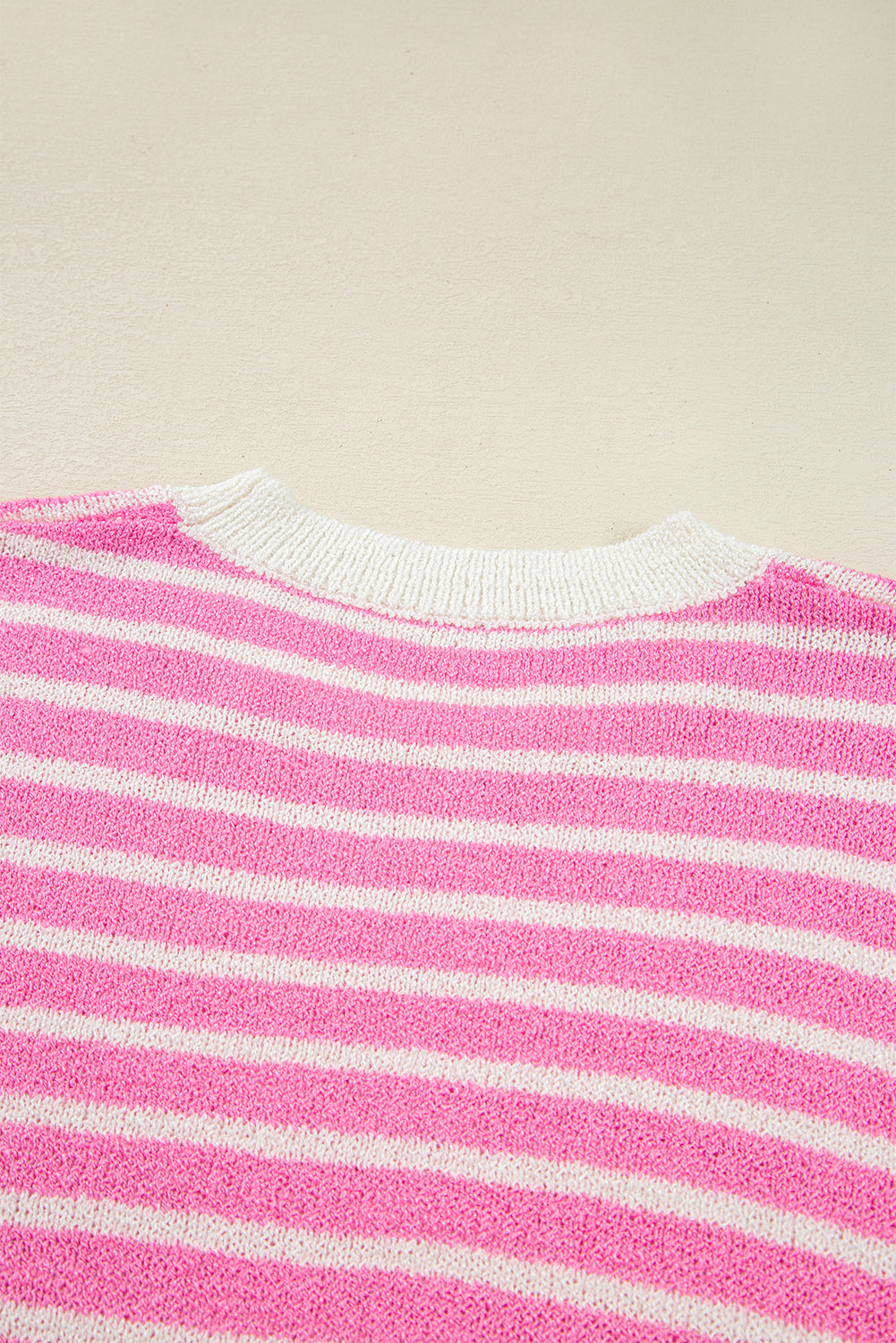 Multicolour Colorblock Striped Patchwork Dolman Sleeve Slit Sweater d398d4f04345b41b