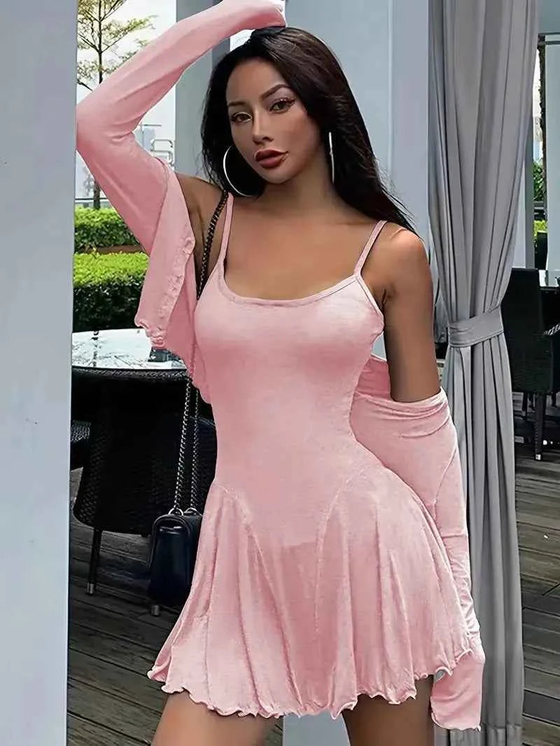 Long Sleeve Crop Top and Cami Dress Set d39bfb95-fade-449b-b178-130397007426-Max-Origin
