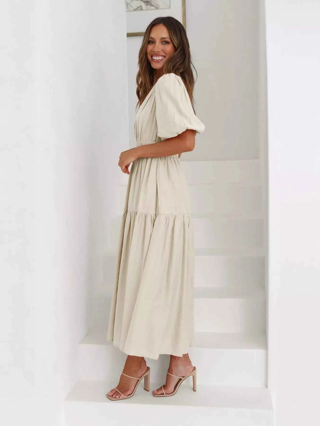 Tiered Puff Sleeve Midi Dress d3adbe83-15b8-44ce-a377-ef95693d3f82-Max-Origin