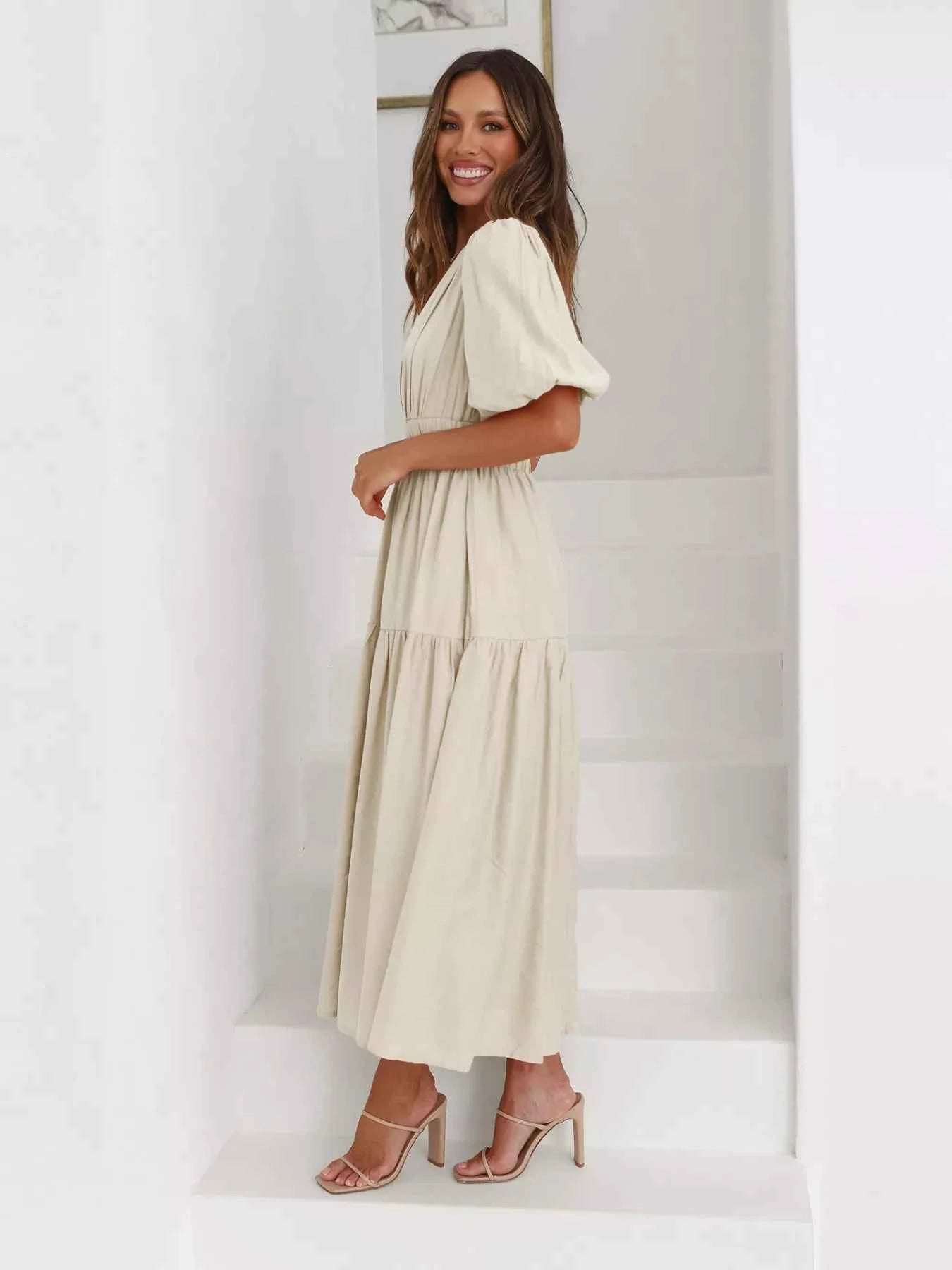Tiered Puff Sleeve Midi Dress d3adbe83-15b8-44ce-a377-ef95693d3f82-Max-Origin