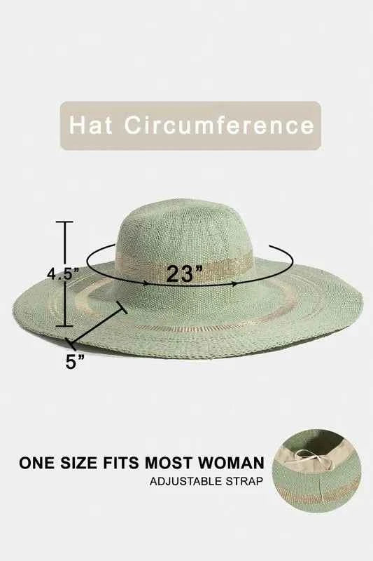 Fame Metallic Accent Trim Floppy Sun Hat d3c2fe7f-e69e-41f4-bd26-67f13ff8032a-Max-Origin