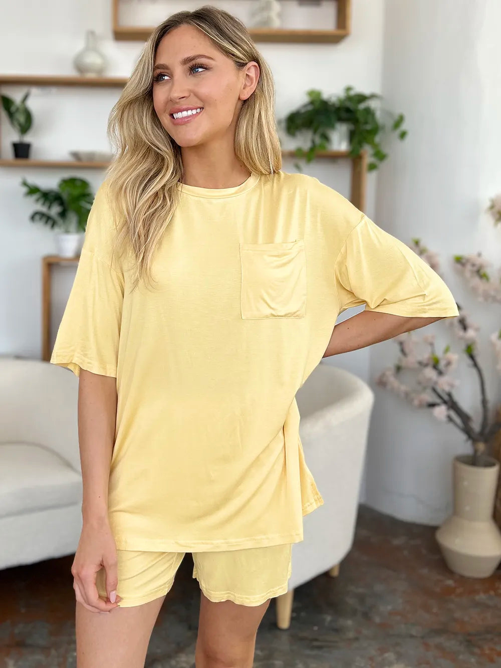 Basic Bae Bamboo Full Size Round Neck Drop Shoulder T-Shirt and Shorts Set d3c645d5-eff1-4cab-bdec-522621c01349-Max