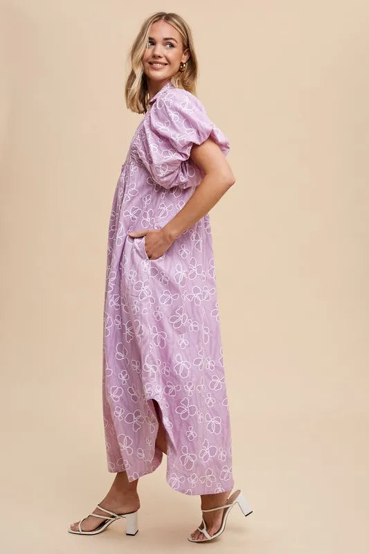 Annie Wear Floral Smock Detail Puff Sleeve Dress d3fa1c64-0ed6-4884-8e0b-d580c2f1f4f0-Max