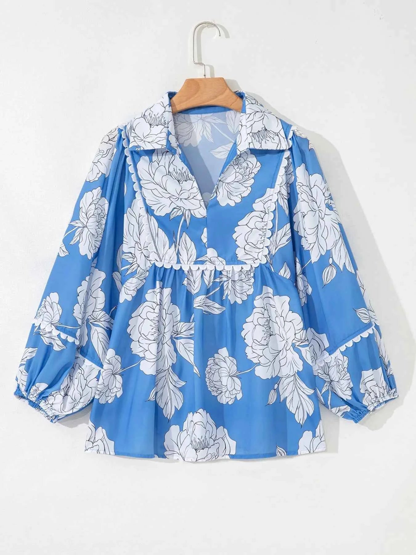 Floral Print Babydoll Blouse d3fd25d0-1349-4d92-b180-2adaeb9907e1-Max-Origin