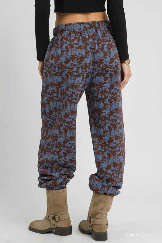 Scenic Print Casual Sweatpants d40949ec-e475-492b-8e7c-41b160f85ae0-Max-Origin