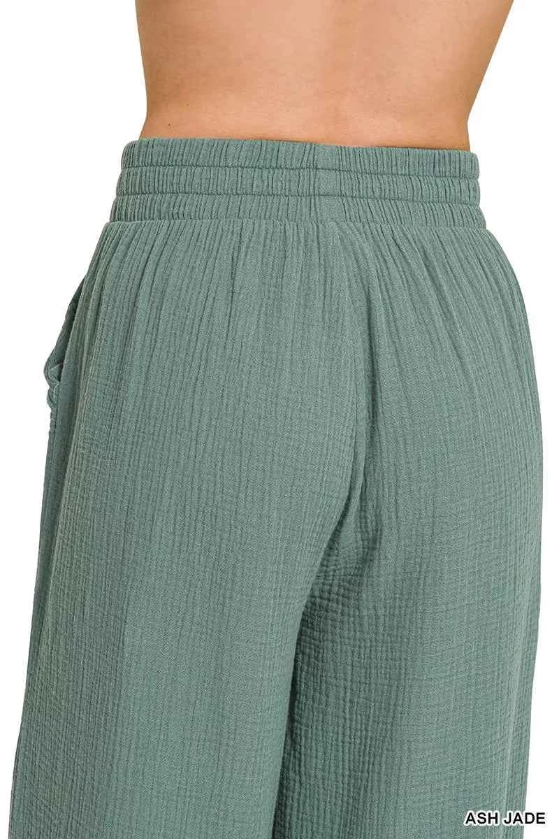 Zenana Double Gauze Lounge Pants d40b18f0ceaa456083eb159d7997900c-Max-Origin