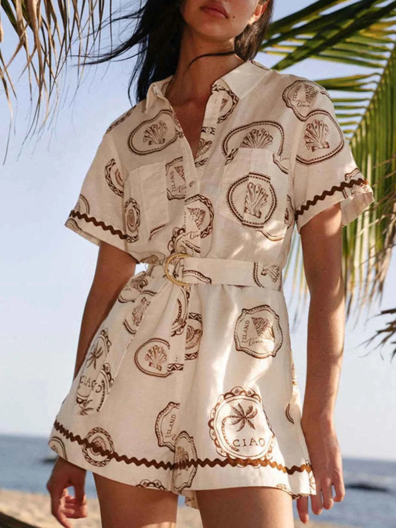Printed Button-Up Half Sleeve Romper d4171f44-952a-4161-8786-16286d051d37-Max-Origin
