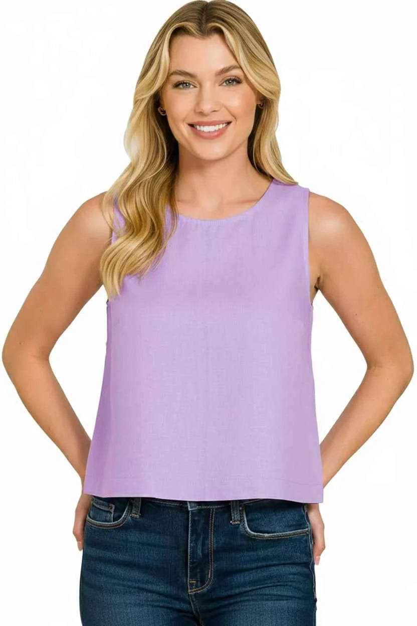 Zenana Linen Cropped Tank Top d424c266-a117-4738-80a1-895a55852a4d-Max-Origin
