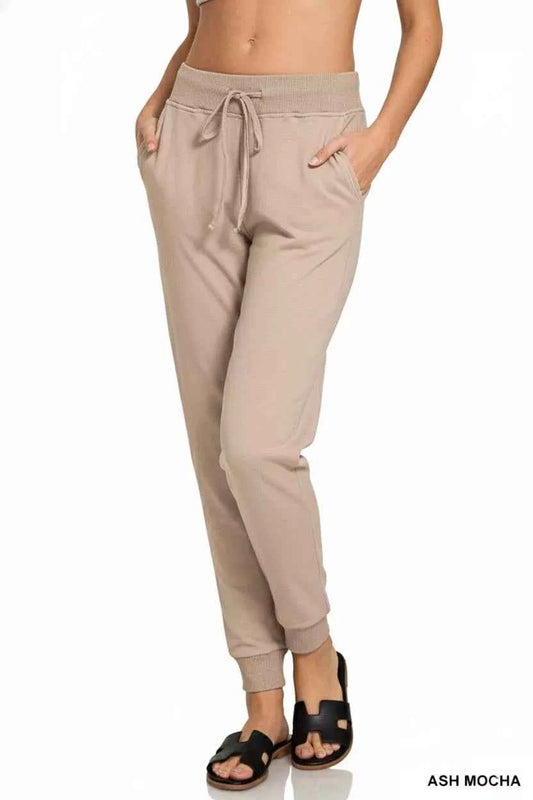 Zenana Drawstring Cotton Joggers with Pockets d45e6984-a75b-4e1a-90ea-4b6e75994bfb-Max-Origin