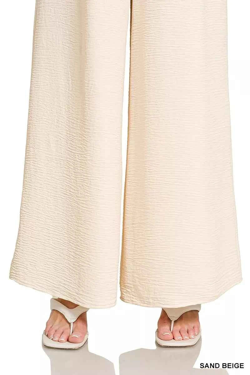 Zenana Woven Airflow Elastic Waistband Pants d46005a65e544a8296515276e6eaf4f2-Max-Origin