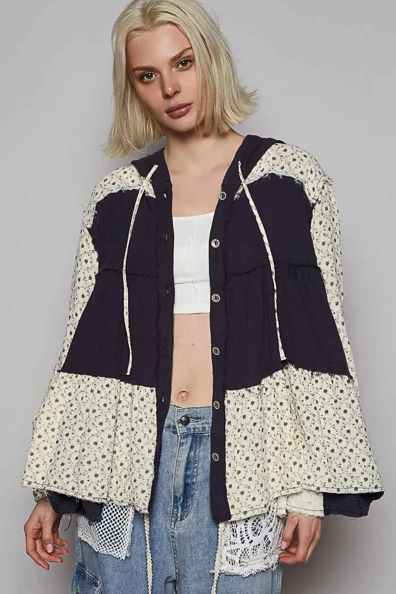 POL Color Block Printed Frayed Hem Hooded Shacket Dark Navy d468f93f-8038-4b03-9d4a-76364e497f34-Max-Origin