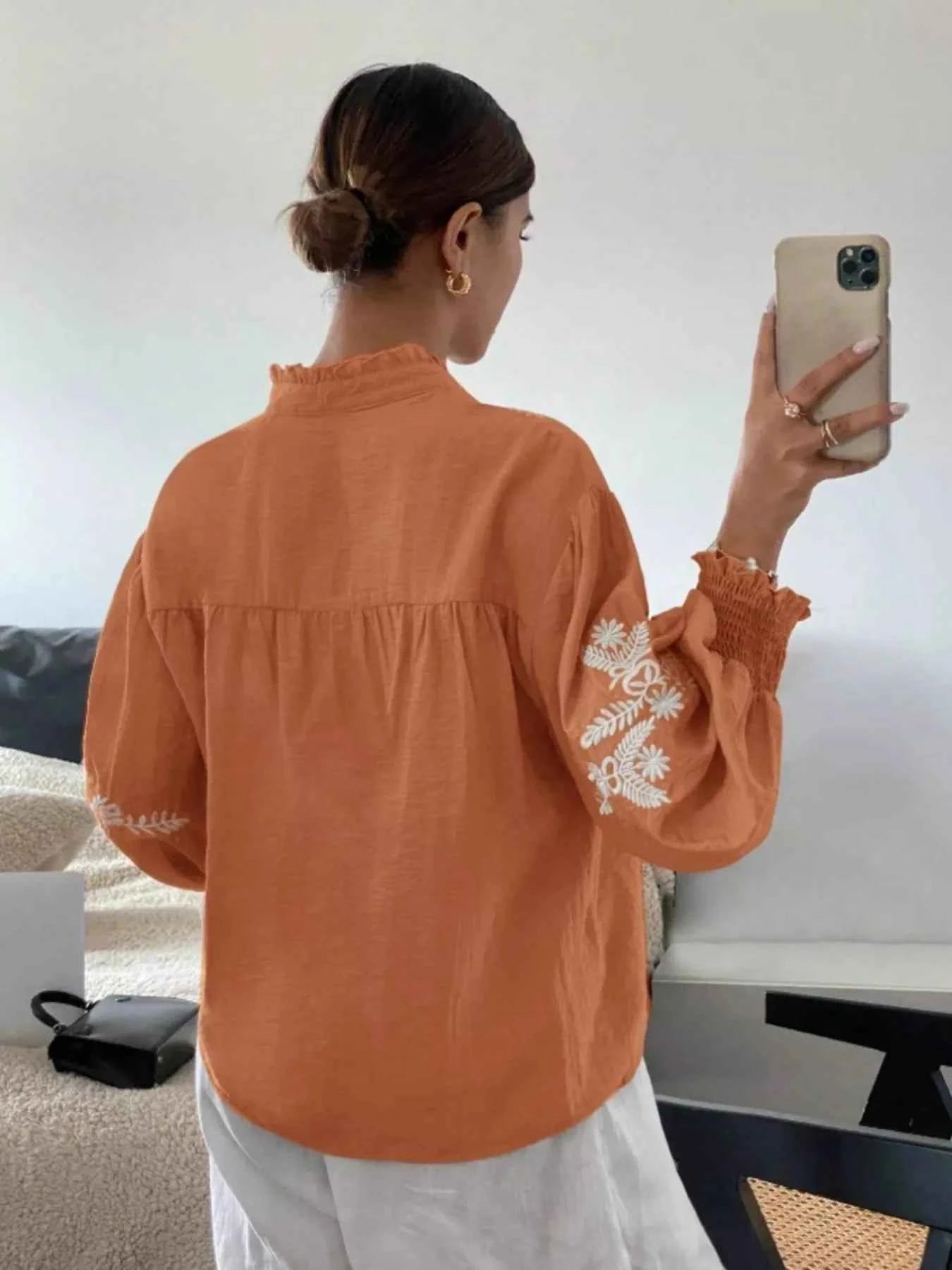 Embroidered Long Sleeve Blouse d468fe49b2ca4061b016065d6355c8bc-Max-Origin