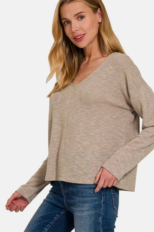 Dropped Shoulder Long Sleeve T-Shirt d47fc820-bf8f-47b0-8211-3eb936ac6e63-Max