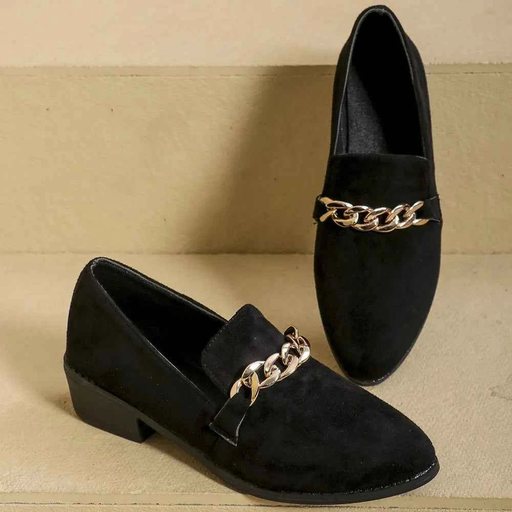 Point Toe Block Heel Loafers d4802492-a493-496f-bfe8-436408c4a338-Max
