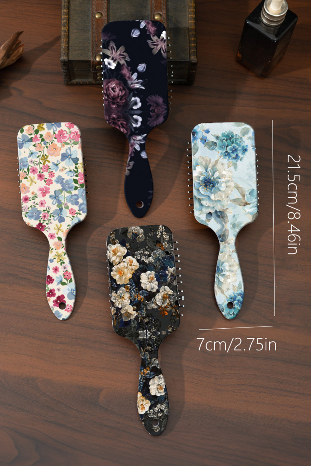 White Floral Print Air Cushion Comb d4ac382979dc11a8