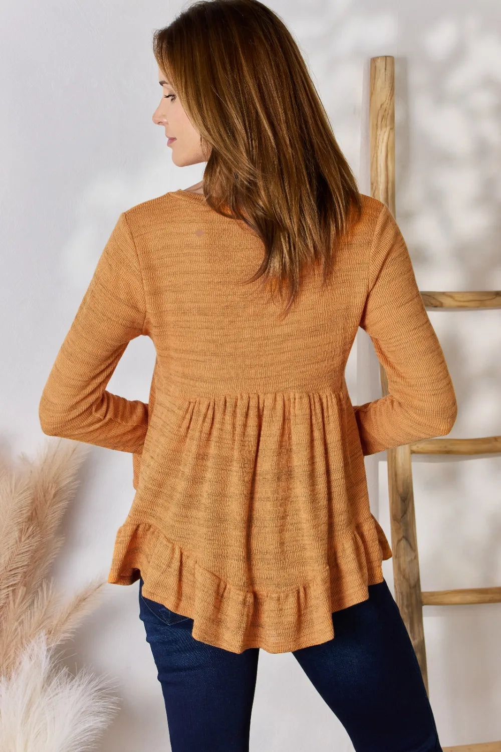 Hailey & Co Full Size V-Neck Flounce Sleeve Blouse d4ae0b74-eec4-4c18-a9e9-1703bb9fb6a1-Max