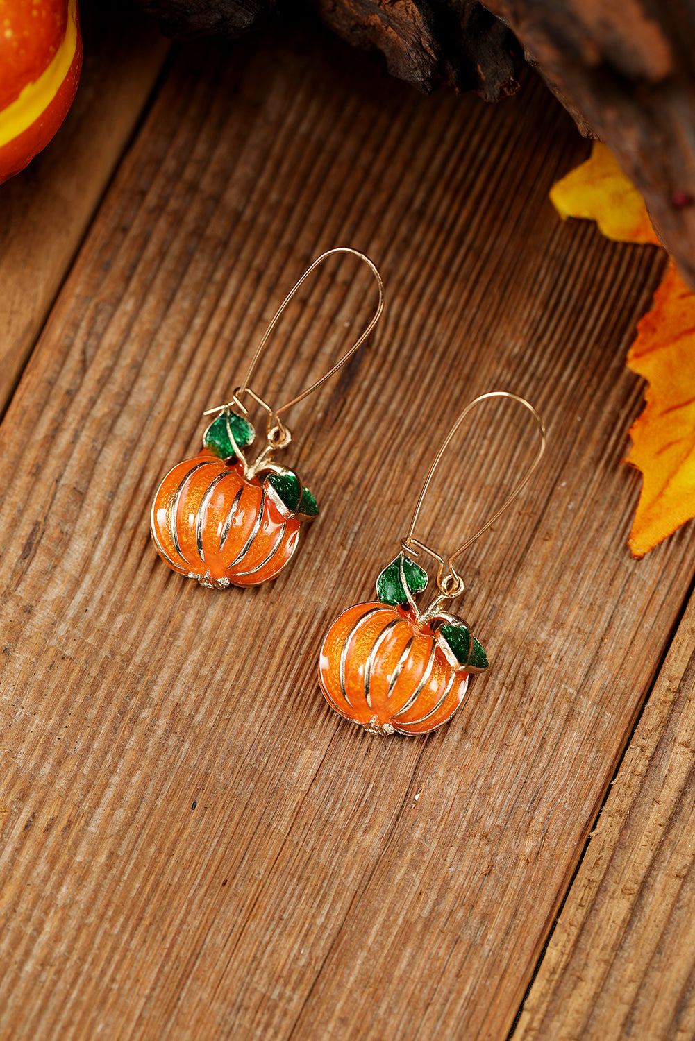 Orange Pumpkin Halloween Drop Earrings d4b1c2a8340b77ff