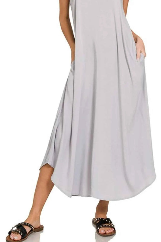 Woven Arc Hem Cami Dress With Flowy Pockets d4c14040-372f-44da-8323-409ed48aad9a-Max-Origin