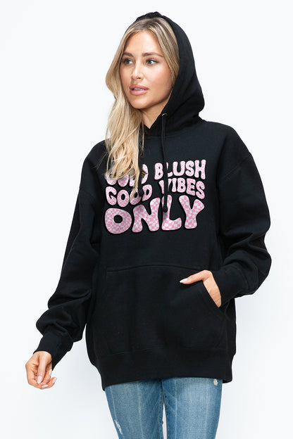 Simply Love Full Size Letter Graphic Long Sleeve Drawstring Hoodie