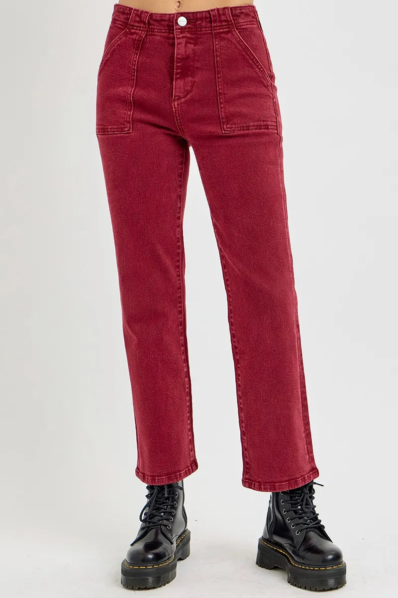 RISEN Full Size High Rise Straight Jeans with Patch Pockets d50824f0-c3e6-4113-8187-b1dcef0e89b8-Max