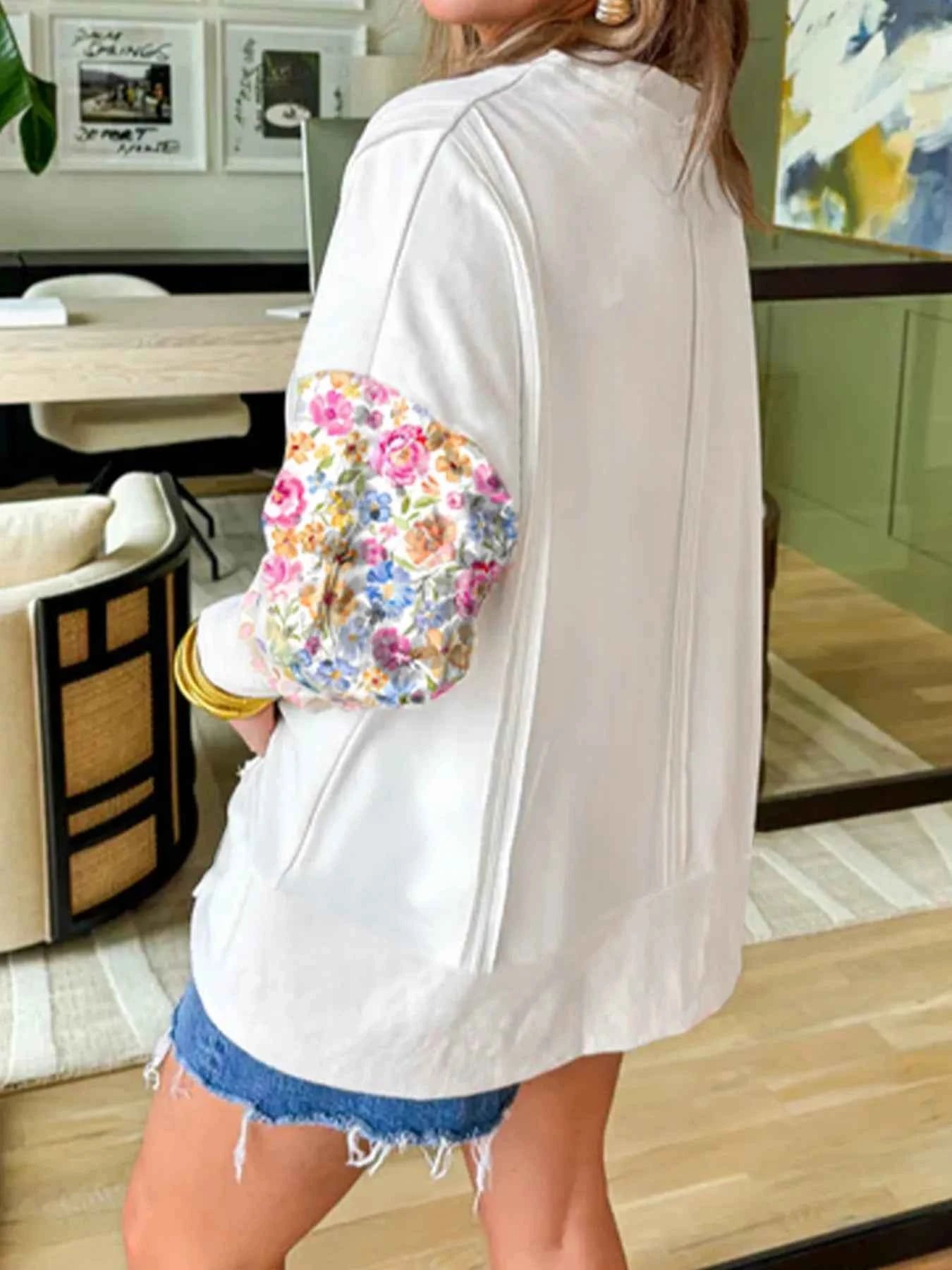 Floral Print Long Sleeve Sweatshirt d515a8b23bab441db446d4f0d6afb75d-Max-Origin
