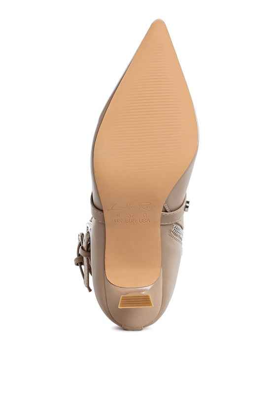 Jacinta Slim Flared Heel Strappy Boots d51a88d7-11c4-4d51-9b26-455b23ea756e