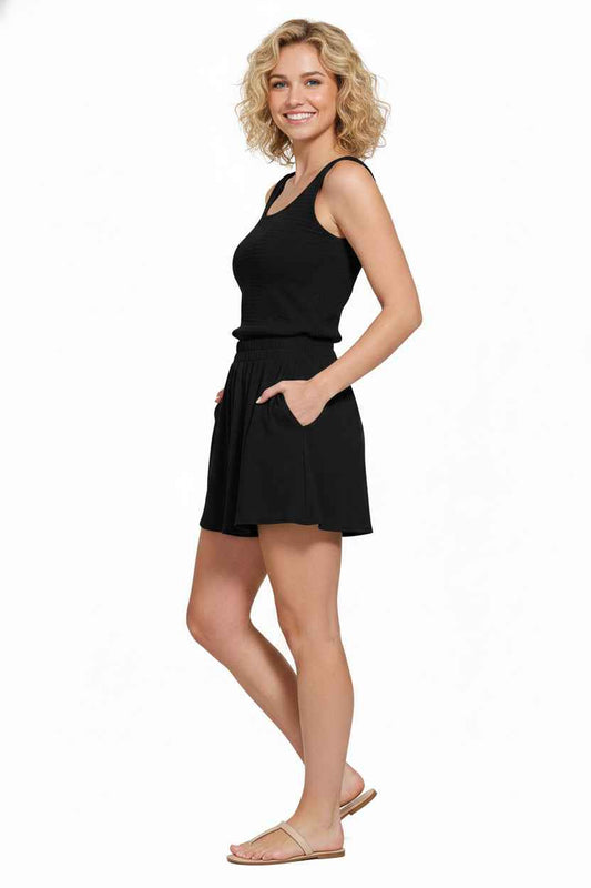 Woven Elastic Band Shorts With Pocket d52b3d70-f425-4e50-8edb-986b51d2c03a-Max