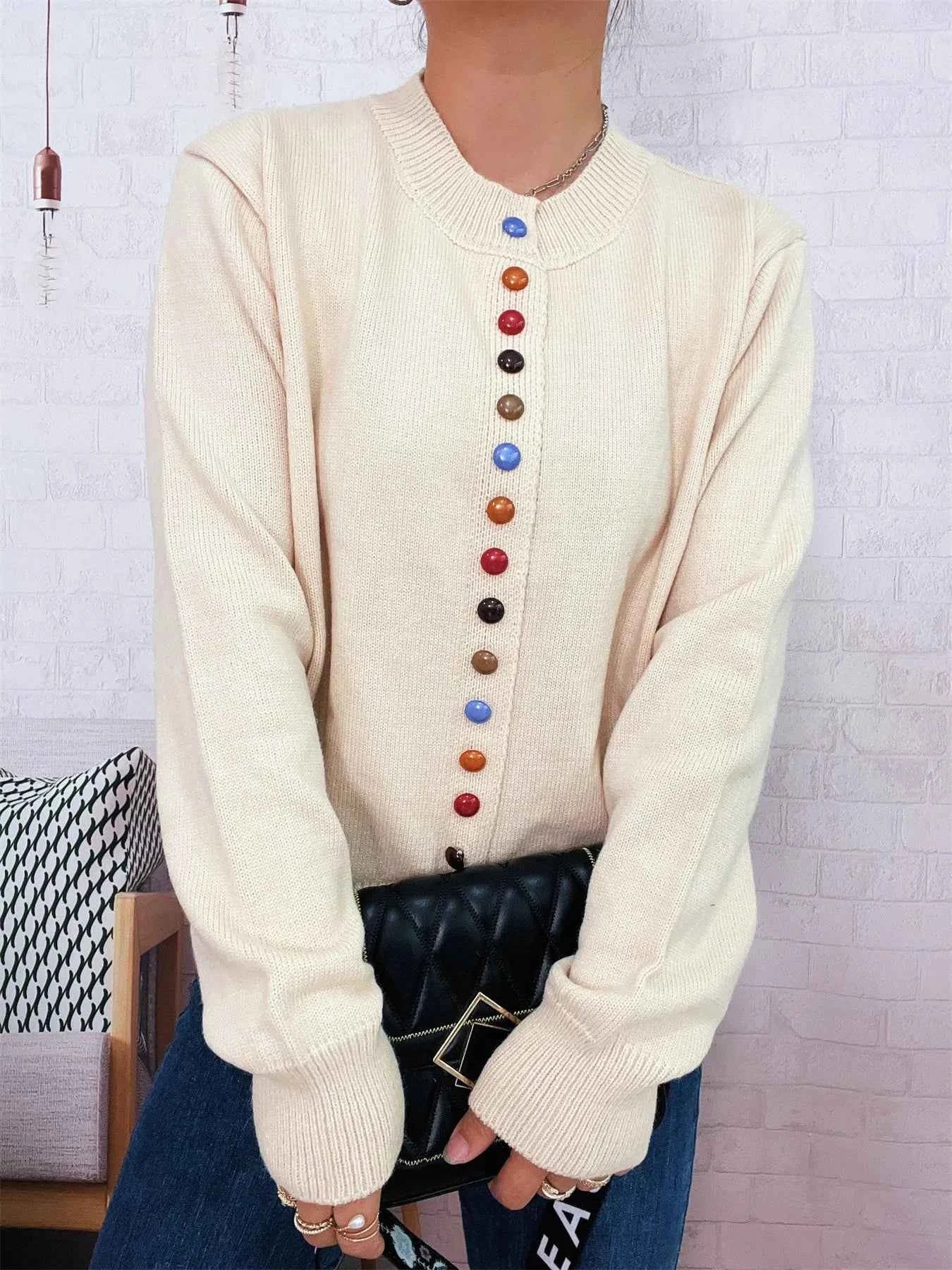 Button Up Long Sleeve Cardigan d52b699844d04c848bfd1a6065eee455-Max-Origin