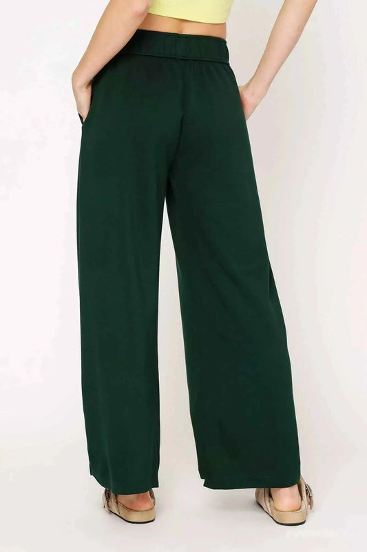 Elastic Drawstring Waistband Wide Leg Pants d52b7ae7-44d5-430c-9917-35140a13b91b-Max-Origin