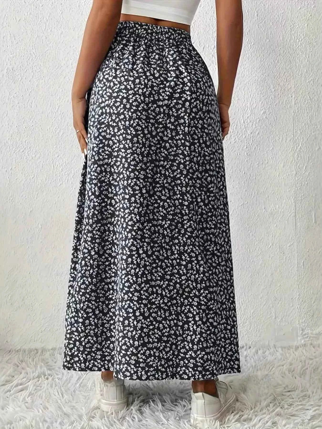 Slit Printed Skirt d5358e03535f4df6bb6c49681e472e99-Max-Origin