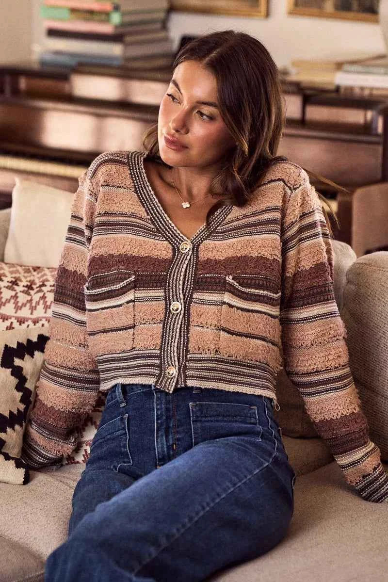 SO ME Textured Variegated Multi Color Cardigan d54a4d192d464ee4a1f93385418e40f9-Max-Origin