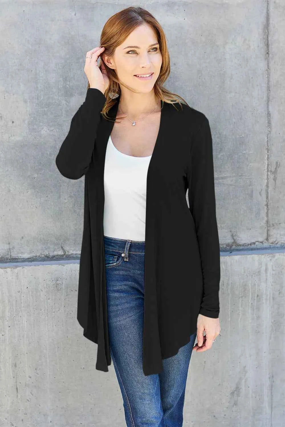 Basic Bae Full Size Open Front Long Sleeve Cardigan Black d54ff673-48f0-47e2-84e6-f655efa0a2fe-Max