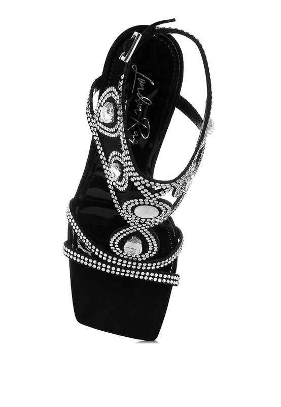 Fialka Diamante & Rhinestones Stiletto Sandals d5557b19-dd05-4512-9b3c-a07e14efd82e