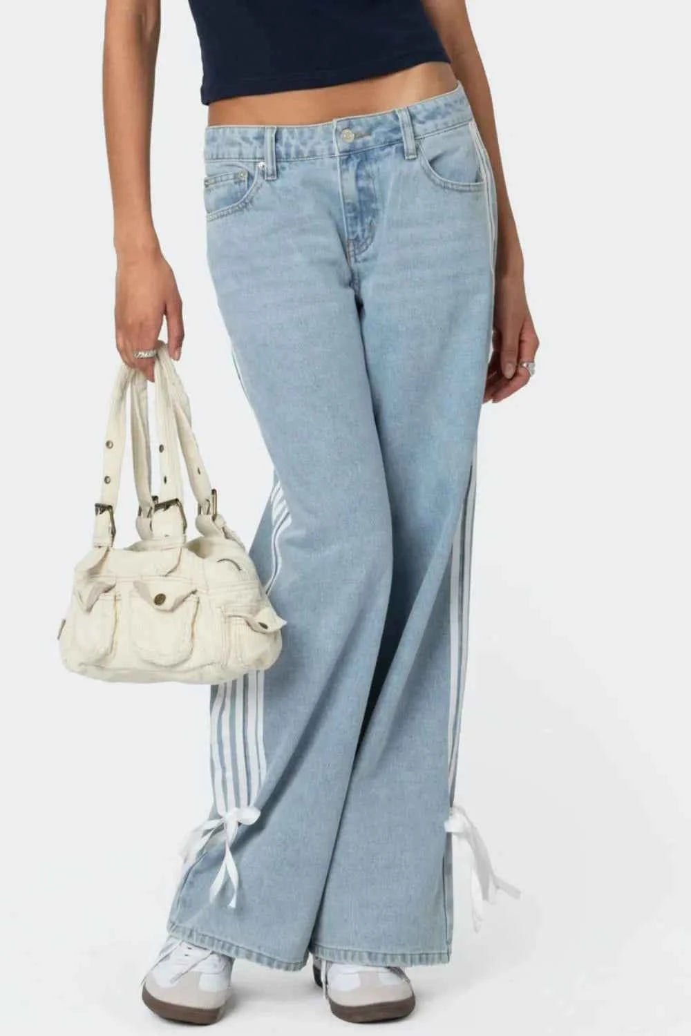 Side Striped Wide Leg Jeans d5609401-2ec5-443c-9b67-fc6066466a86-Max
