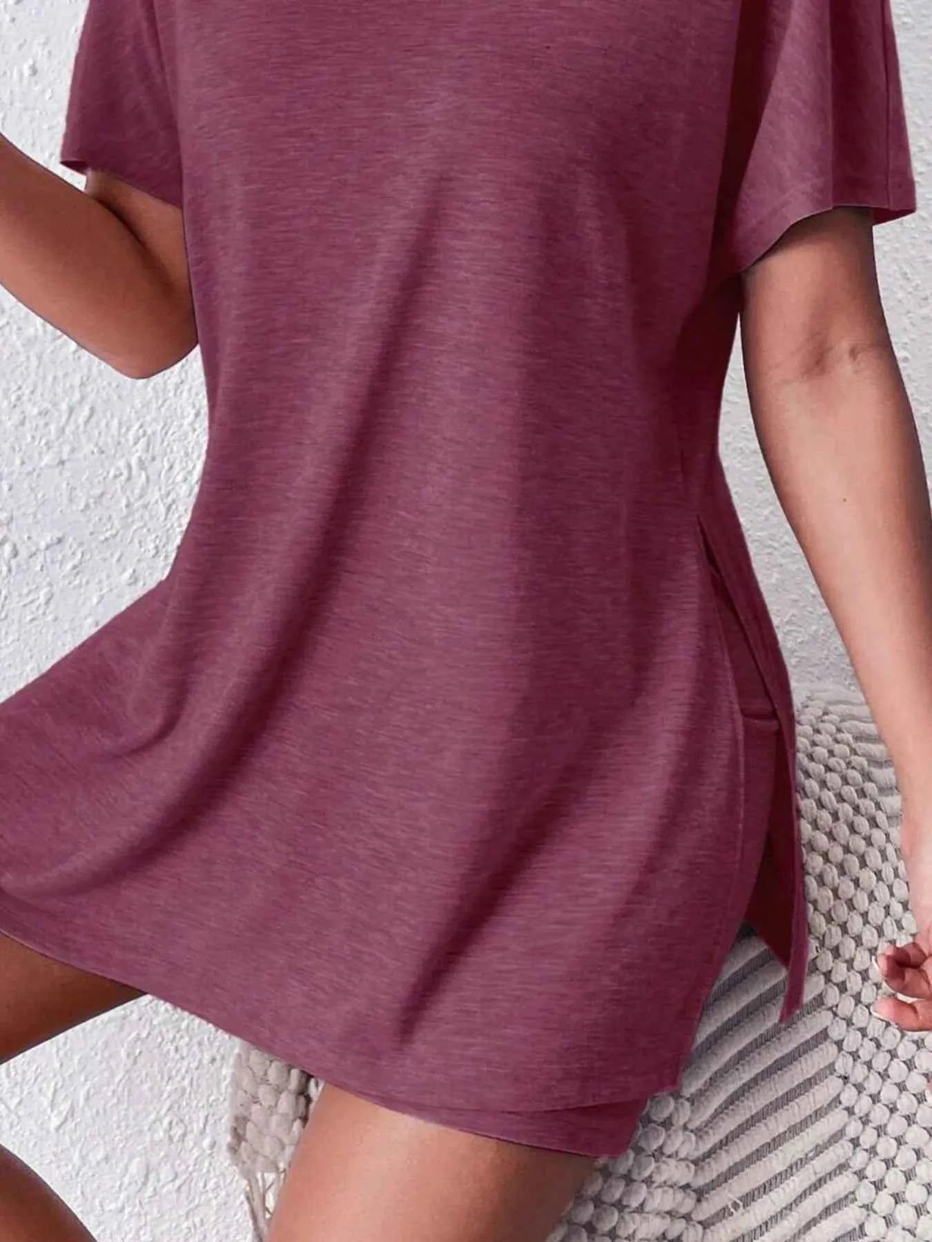 Casual Round Neck T-Shirt and Shorts Set d565847c-6aff-480a-95fa-e6ad94fee2d4-Max-Origin