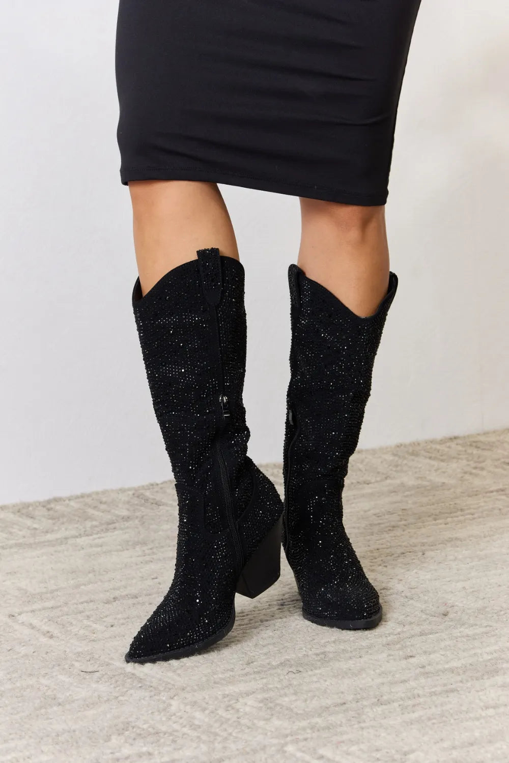 Forever Link Rhinestone Knee High Cowboy Boots d56c9e45335b4be0be75deb824c60e21-Max