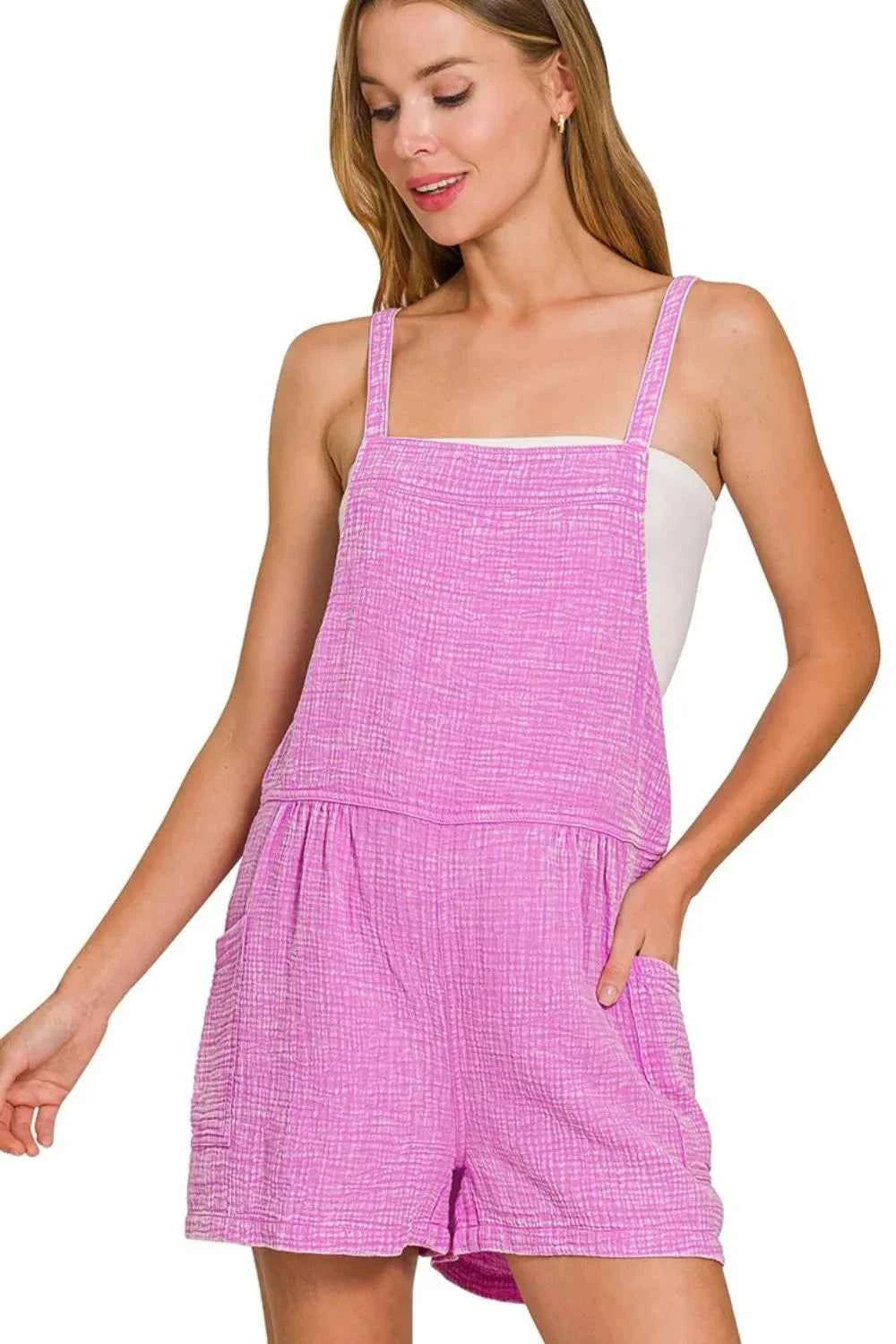 Washed Double Gauze Tie Back Rompers d57640c6-8131-4381-8bbc-88b152b9afd4-Max-Origin