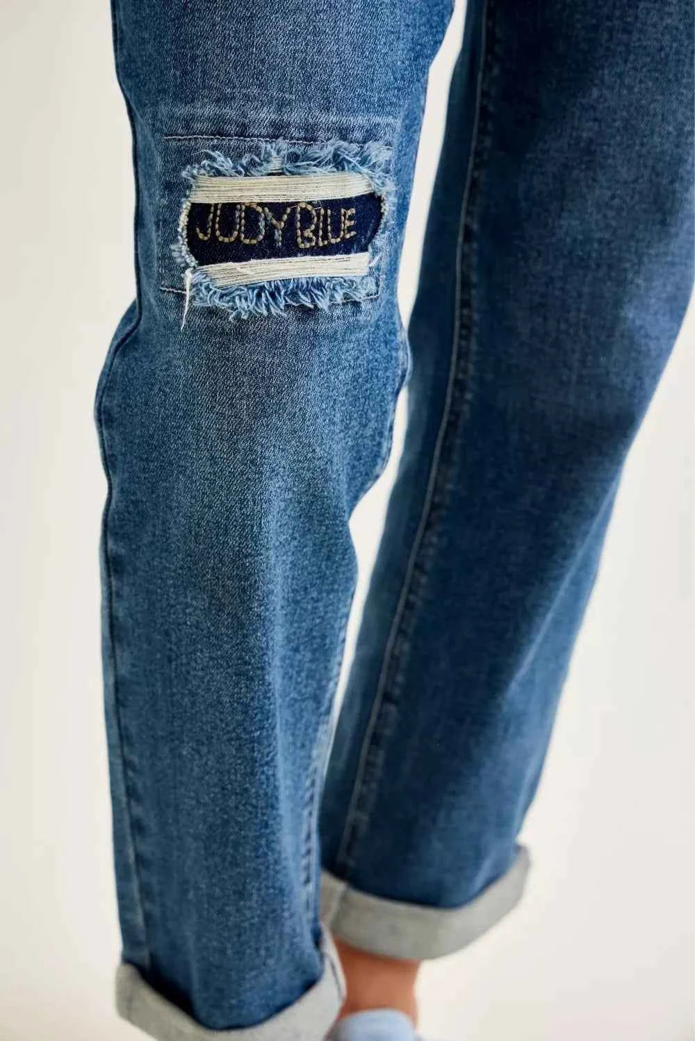 Judy Blue Mid Rise Boyfriend Embroidered Repair Patch Jeans d5780f09996c4de1991e5808dc43d9bb-Max-Origin