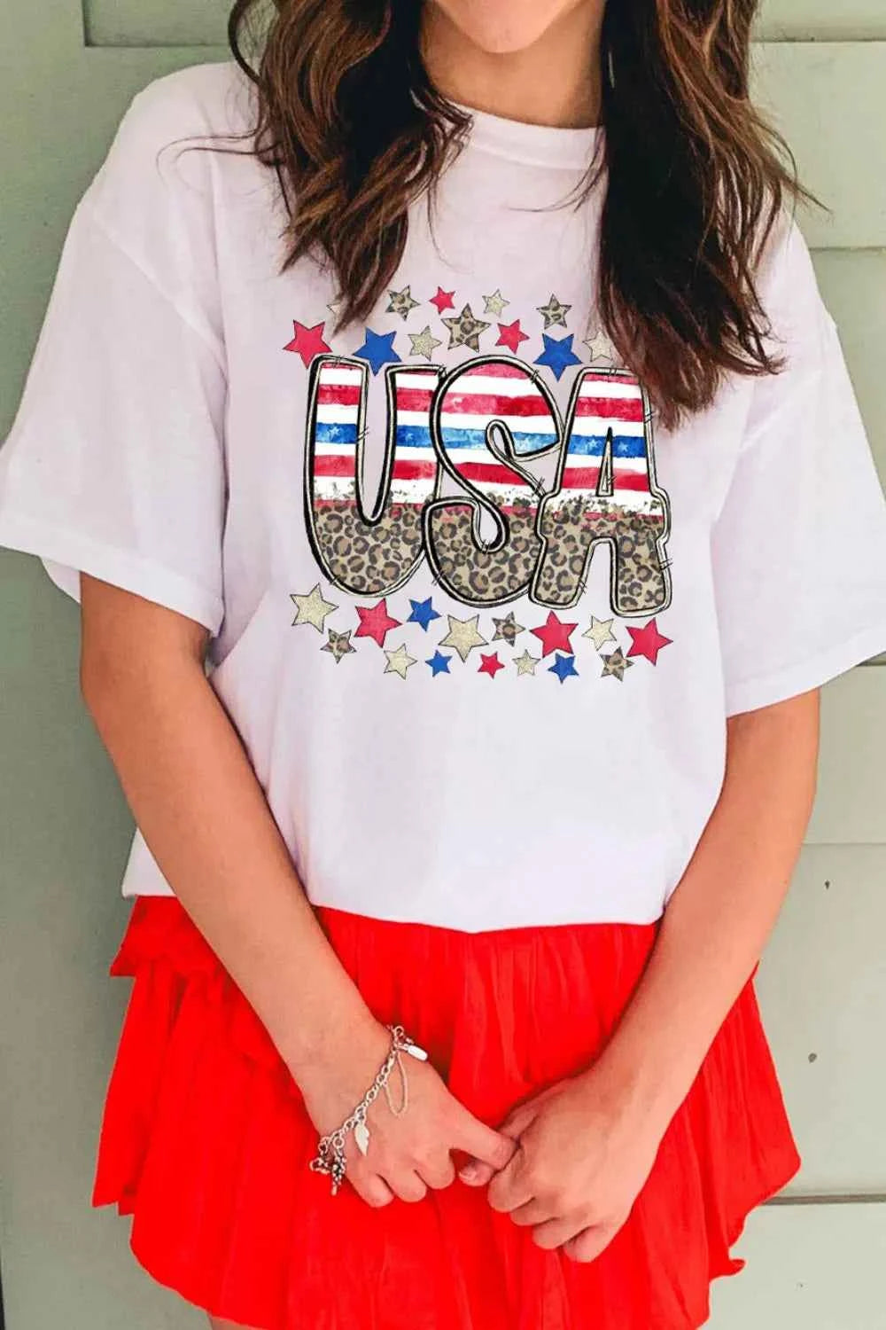 Patriotic Star Leopard USA Letter Graphic T Shirt d57b76c0-bd76-4cdb-bd0c-4c9209b87dae-Max-Origin