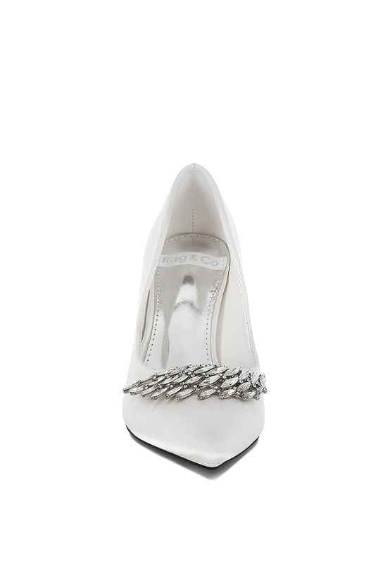Rhodolia Diamante Brooch Detail Satin Pumps d5910bdc-743b-4295-9799-53a79aba8ddd