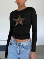 Leopard Star Long Sleeve T-Shirt d594ee991945438b8010bea44ed408bd-Max-Origin