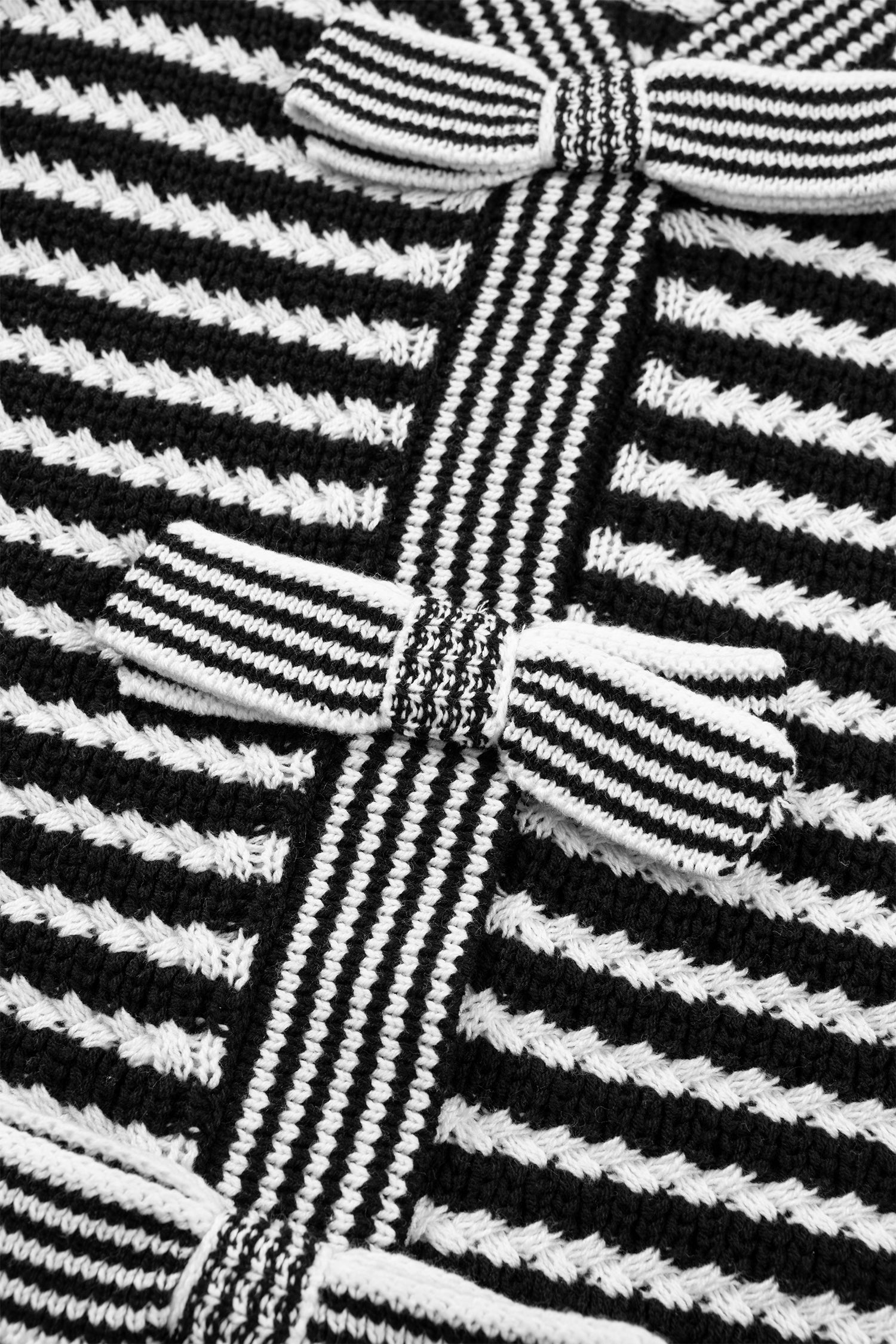 Green Stripe Short Sleeve Knit V Neck Bow Knot Sweater d59d72ffabe6c474