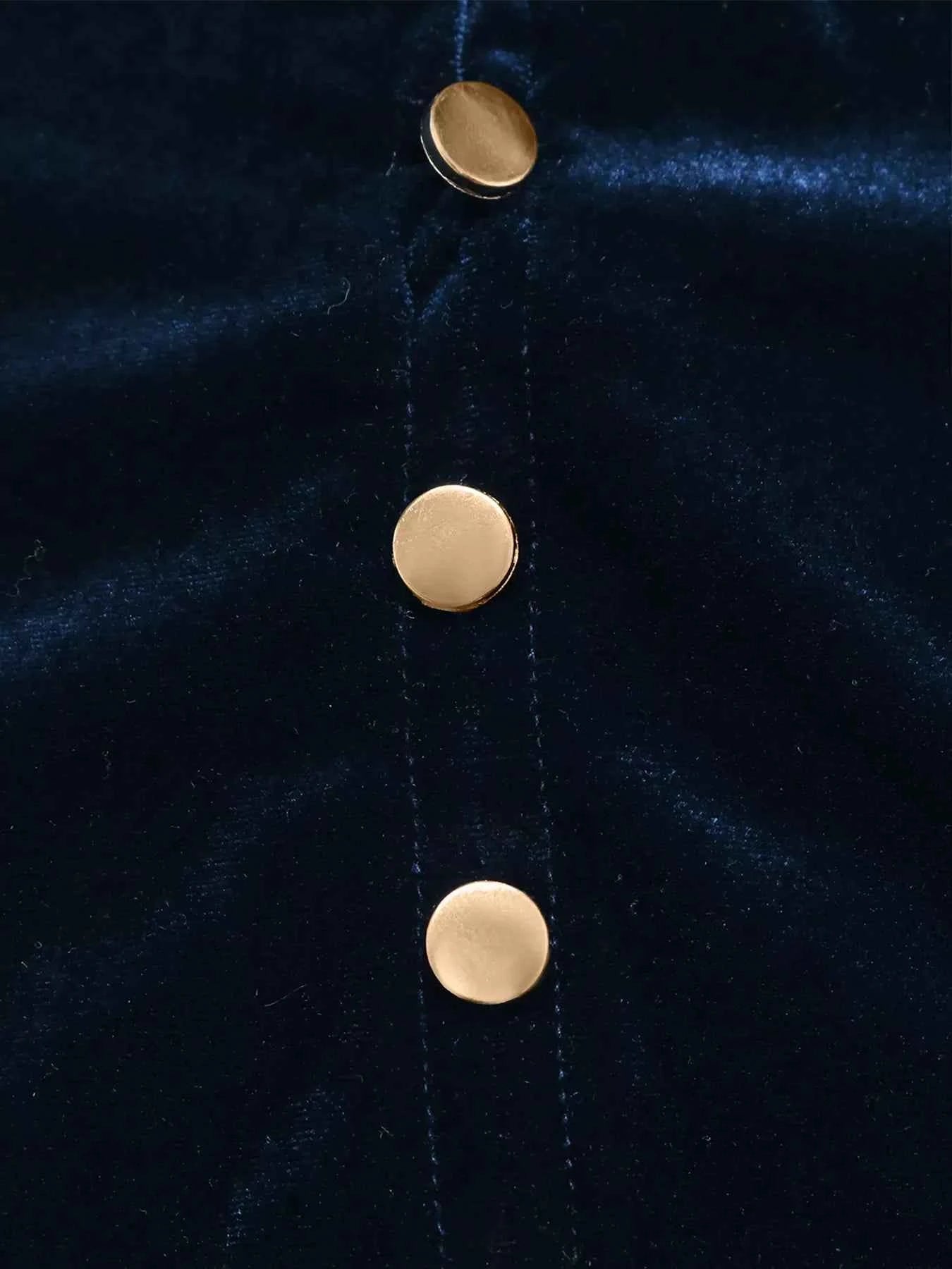 Velvet Button Front Long Sleeve Blouse d5a38d8ec473402c9a06a94bcc9d0d97-Max-Origin