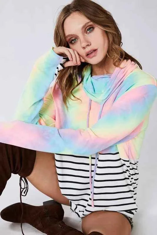 Tie Dye French Terry Cowl Neck Top d5abe1978b5d460e83dbf0b6b7a65c2e-Max-Origin