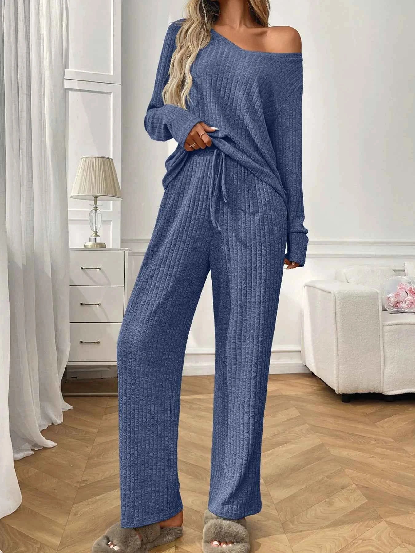 Ribbed Long Sleeve Top and Pants Lounge Set d5b31ea5-beed-499d-903d-d0dd6985f0be-Max-Origin