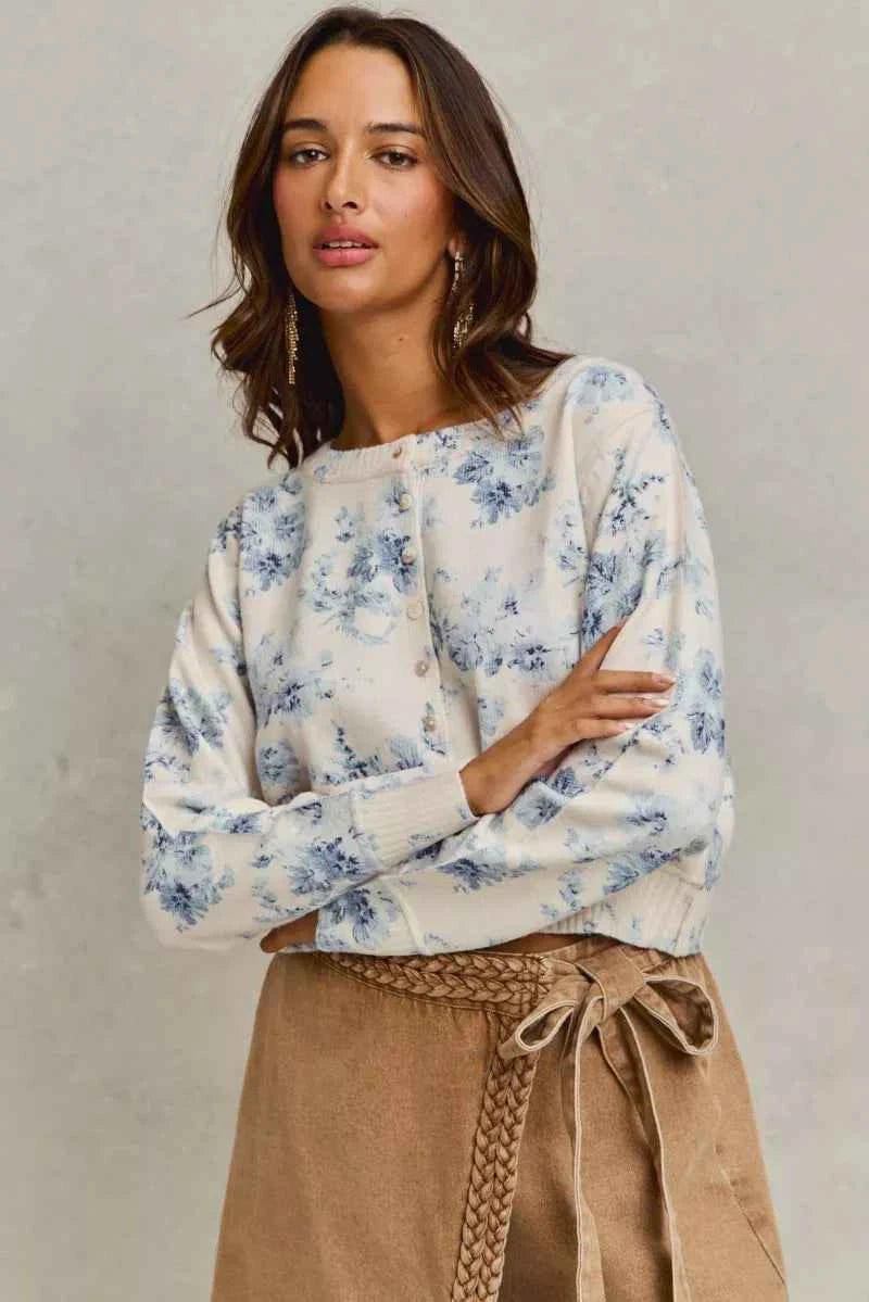 Vintage Floral Print Button Down Sweater Cardigan d5b40797ebc34e0f9d55165903e6c20d-Max-Origin