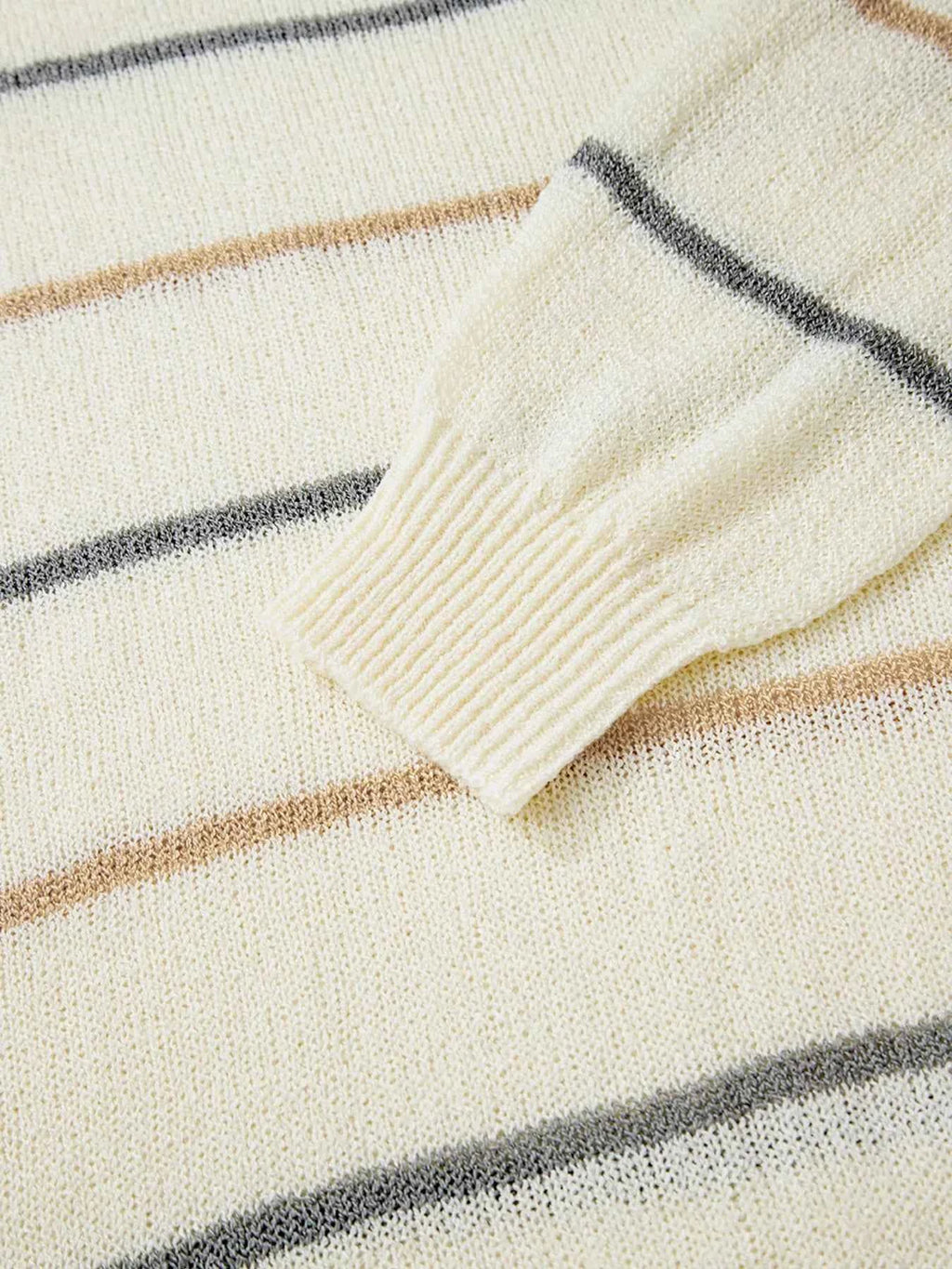 Stripe Striped Ribbed Edge Drop Shoulder Sweater d5b887c1688b4f8b855a267cca61fecc-Max-Origin