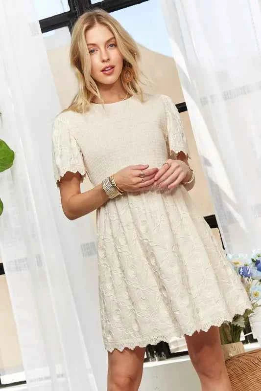 ADORA Rround Neck Crinkle Babydoll Dress d5c5fc544d2e4eb4bfa0c16b0dbaca5e-Max-Origin