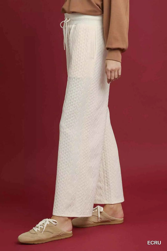 Cable Knit Textured Wide Leg Pants d5c9c853-b1bb-48e6-9dae-a6d52712f3cb-Max-Origin