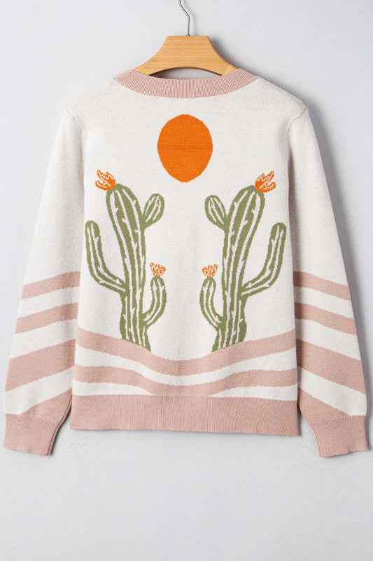 Paulina Desert Cactus Front Sweater d5e2cdc9-878e-4ca1-8c11-7a750f57185f